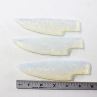 3 Opalite Ornamental Knife Blades  #8636 Mountain Man Knife
