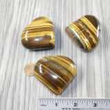 3 Tiger Eye Hearts Combined Weight of  284 Grams #3143 Gemstone Hearts