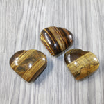 3 Tiger Eye Hearts Combined Weight of  374 Grams #1842 Gemstone Hearts