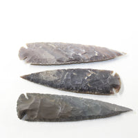 3 Stone Ornamental Spearheads  #473-1  Arrowheads