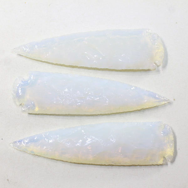 5 Opalite Ornamental Spearheads  #373-2  Arrowhead