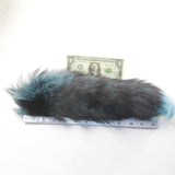 Dyed Turquoise Silver Fox Tail Keyring #923-2  Taxidermy Keychain Tassel Bag Tag