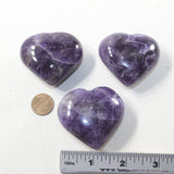 3 Amethyst  Hearts Combined Weight of  244 Grams #183-1 Gemstone Hearts