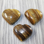 3 Tiger Eye Hearts Combined Weight of  260 Grams #4243 Gemstone Hearts