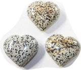 3 Dalmatian  Hearts Combined Weight of  266 Grams #553-1 Gemstone Hearts z