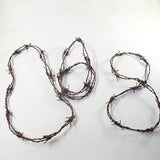 3 Leather Barbed Wire Necklaces Antique Brown Colored   #5652