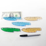 5 Glass Ornamental Knife Blades  #143-1 Mountain Man Knife X