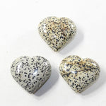 3 Dalmatian  Hearts Combined Weight of  266 Grams #553-1 Gemstone Hearts z