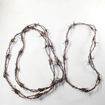 3 Leather Barbed Wire Necklaces Antique Brown Colored   #5157