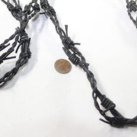 3 Leather Barbed Wire Necklaces Antique Black Colored   #5855