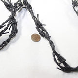 3 Leather Barbed Wire Necklaces Antique Black Colored   #5855