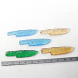 5 Glass Ornamental Knife Blades  #143-1 Mountain Man Knife X