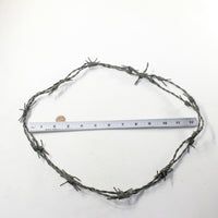 1 Leather Barbed Wire Necklace Gray Colored   #933-2