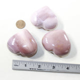 3 Mookaite Hearts Combined Weight of  260 Grams #453-1 Gemstone Hearts