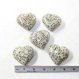 5 Dalmatian Hearts Combined Weight of  450 Grams #543-1 Gemstone Hearts