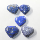 5 Lapis Hearts Combined Weight of  421 Grams #6641 Gemstone Hearts