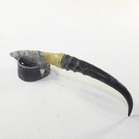 Springbok Antler Handle Stone Blade Ornamental Knife #103-1 Mountain Man Knife