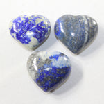 3 Lapis Hearts Combined Weight of  287 Grams #1241 Gemstone Hearts
