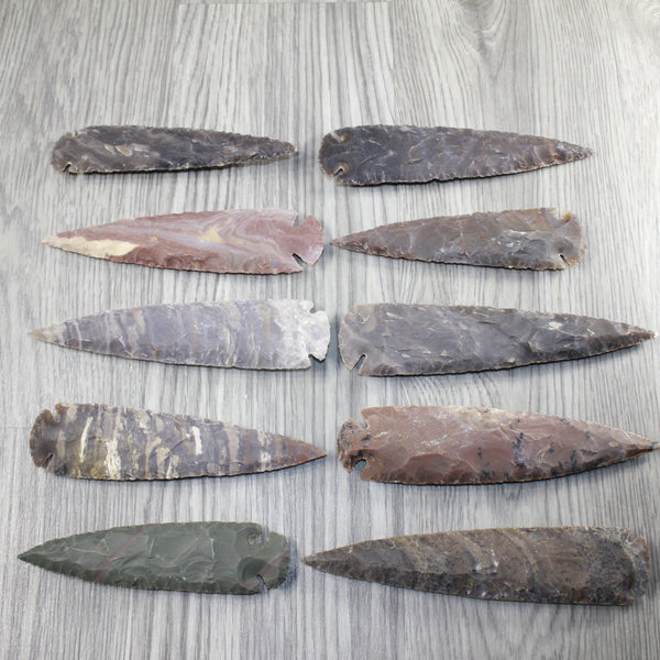10 Stone Ornamental Spearheads  #6642  Arrowheads