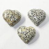 3 Dalmatian  Hearts Combined Weight of  266 Grams #123-1 Gemstone Hearts