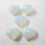5 Opalite Hearts Combined Weight of  423 Grams #0041 Gemstone Hearts