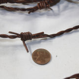 10 Yards of Leather Barbed Wire Antique Brown Color  #1042