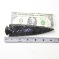 1 Obsidian Ornamental Spearhead  #0841  Arrowheads