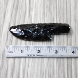 1 Small Obsidian Ornamental Knife Blade  #234-1  Mountain Man Knife