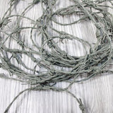 5 Yards of Leather Barbed Wire Gray Color  #515d  x