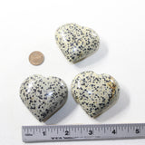 3 Dalmatian  Hearts Combined Weight of  266 Grams #403-1 Gemstone Hearts