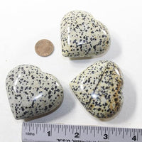 3 Dalmatian  Hearts Combined Weight of  266 Grams #553-1 Gemstone Hearts z