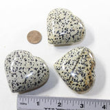 3 Dalmatian  Hearts Combined Weight of  266 Grams #553-1 Gemstone Hearts z