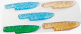 5 Glass Ornamental Knife Blades  #143-1 Mountain Man Knife X