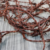 5 Yards of Leather Barbed Wire Antique Brown Color  #5861