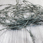 5 Yards of Leather Barbed Wire Gray Color  #5553