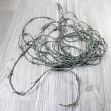 5 Yards of Leather Barbed Wire Gray Color  #515d  x