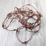 5 Yards of Leather Barbed Wire Antique Brown Color  #5861