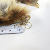5 Red Fox Tail Key Rings #9637  Taxidermy Keychain Tassel Bag Tag
