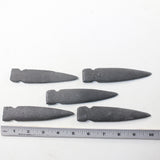 5 Iron Ornamental Spearheads  #633-2  Mountain Man Knife