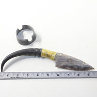 Springbok Antler Handle Stone Blade Ornamental Knife #103-1 Mountain Man Knife