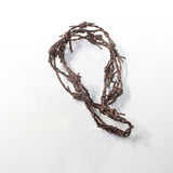 1 Leather Barbed Wire Necklace Antique Brown Colored   #9730