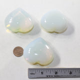 3 Opalite Hearts Combined Weight of  257 Grams #4941 Gemstone Hearts