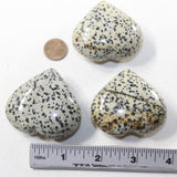 3 Dalmatian  Hearts Combined Weight of  266 Grams #553-1 Gemstone Hearts