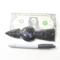 1 Obsidian Ornamental Tomahawk Head #3241  Ax Axe Hatchet