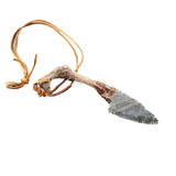 Grapevine Wood Handle Stone Blade Knife Necklace  #5252 Mountain Man Necklace za