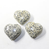 3 Dalmatian  Hearts Combined Weight of  266 Grams #403-1 Gemstone Hearts