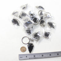 20 Obsidian Arrowhead Key Rings #6839  Keychain Tassel Bag Tag
