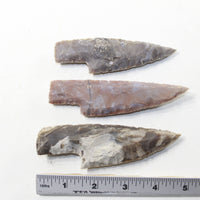 3 Stone Ornamental Knife Blades  #9038  Mountain Man Knife
