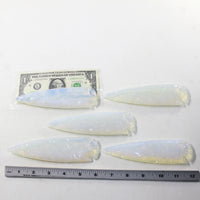 5 Opalite Ornamental Spearheads  #6030  Arrowhead