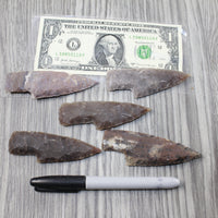5 Small Stone Ornamental Knife Blades  #8742  Mountain Man Knife